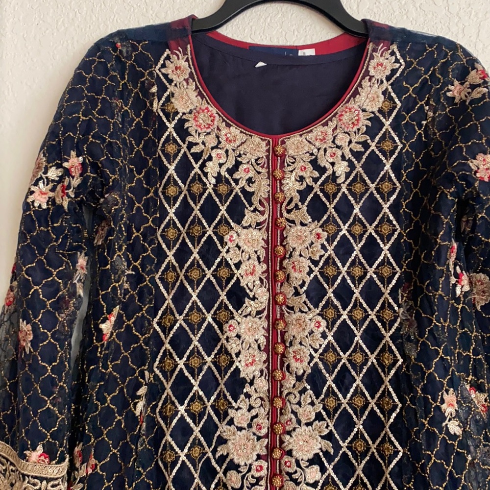 Women’s Indian Pakistani net 3 Piece Suit